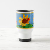 Sonnenblume "Kunst von Kindern" Reisebecher (Mittel)