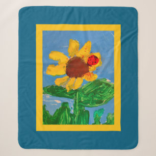 Sonnenblume "Kunst von Kindern" Sherpadecke