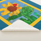Sonnenblume "Kunst von Kindern" Sherpadecke (3/4)