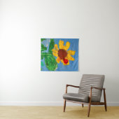 Sonnenblume "Kunst von Kindern" Wandteppich (Beispiel (Horizontal))
