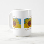 Sonnenblume Künstlerisch gestrichene Tasse (Vorderseite Links)