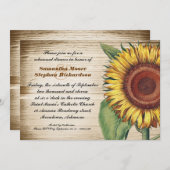 Sonnenblume Land Probe Dinner lädt ein Einladung (Vorne/Hinten)