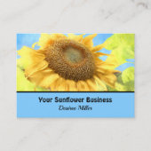 Sonnenblume Land Rustikal Gelbe Farbe Visitenkarte (Vorderseite)