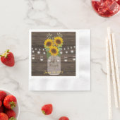 Sonnenblume Land Wood Mason Jar Wedding Serviette (Beispiel)
