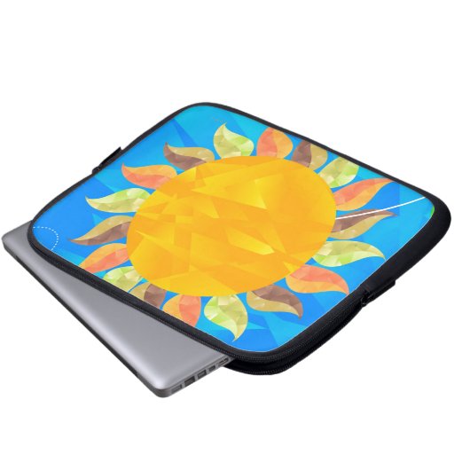 Sonnenblume Laptopschutzhülle (Vorne Knopf)