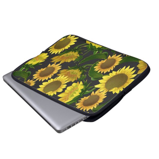 Sonnenblume Laptopschutzhülle (Vorne Knopf)