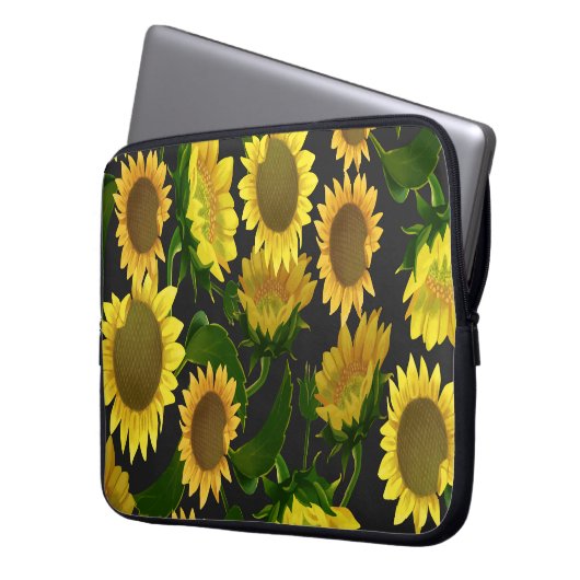 Sonnenblume Laptopschutzhülle (Vorderseite Links)