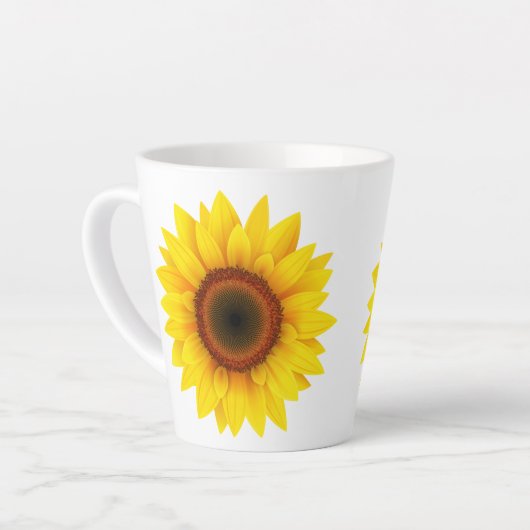 Sonnenblume Latte Tasse (Linke Ecke)
