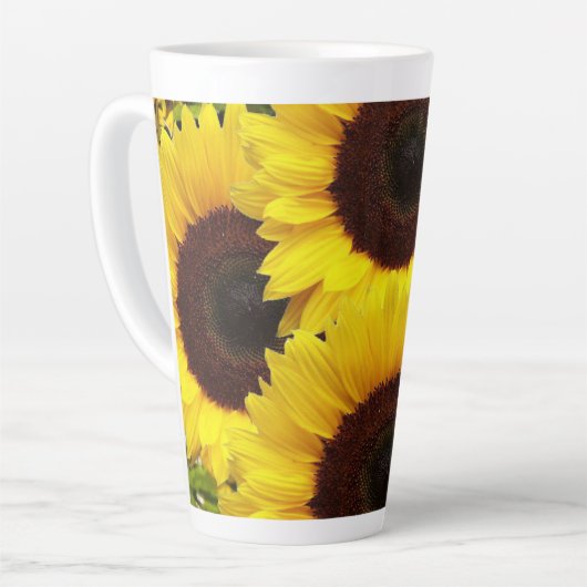 Sonnenblume Latte Tasse (Linke Ecke)
