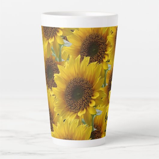 Sonnenblume Latte Tasse (Vorderseite)