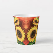 Sonnenblume Latte Tasse (Vorderseite)