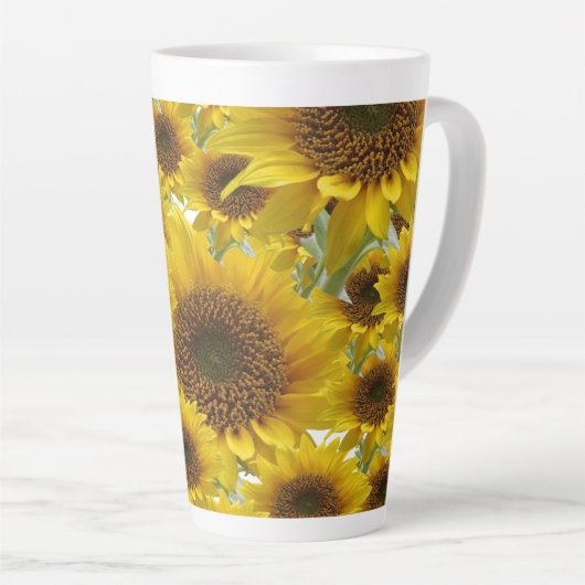 Sonnenblume Latte Tasse (Rechte Ecke)