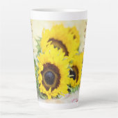 Sonnenblume Latte Tasse Philippianer 4:13 Schrift (Vorderseite)