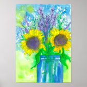 Sonnenblume Lavender Bouquet Poster (Vorne)