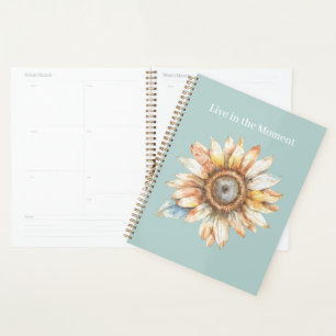 Sonnenblume Lebe im Moment Planer
