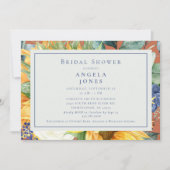 Sonnenblume Lebendes horizontales Brautparty Einladung (Vorderseite)