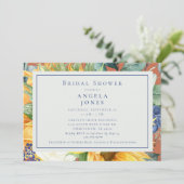 Sonnenblume Lebendes horizontales Brautparty Einladung (Stehend Vorderseite)