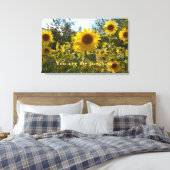 Sonnenblume-Leinwand Leinwanddruck (Insitu (Schlafzimmer))