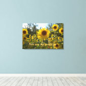 Sonnenblume-Leinwand Leinwanddruck (Insitu (Holzboden))