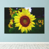 Sonnenblume Leinwanddruck (Insitu (Holzboden))