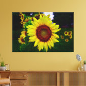 Sonnenblume Leinwanddruck (Insitu (Wohnzimmer))