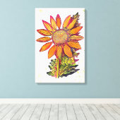 Sonnenblume Leinwanddruck (Insitu (Holzboden))