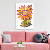 Sonnenblume Leinwanddruck (Insitu (Wohnzimmer))