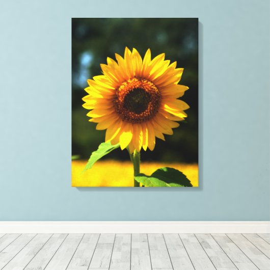 Sonnenblume Leinwanddruck (Insitu (Holzboden))