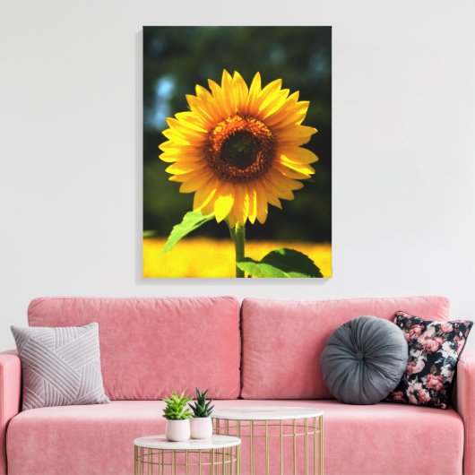 Sonnenblume Leinwanddruck (Insitu (Wohnzimmer))