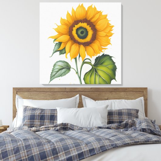Sonnenblume Leinwanddruck (Insitu (Schlafzimmer))