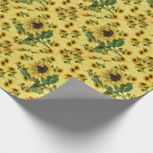Sonnenblume-Liebe Geschenkpapier (Ecke)