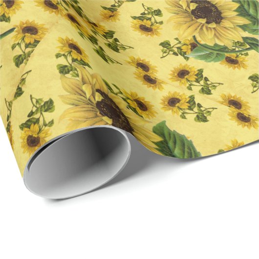 Sonnenblume-Liebe Geschenkpapier (Rolleneckpunkt)