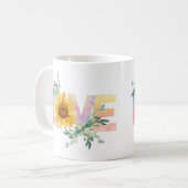Sonnenblume-Liebe Kaffeetasse (Vorderseite Links)