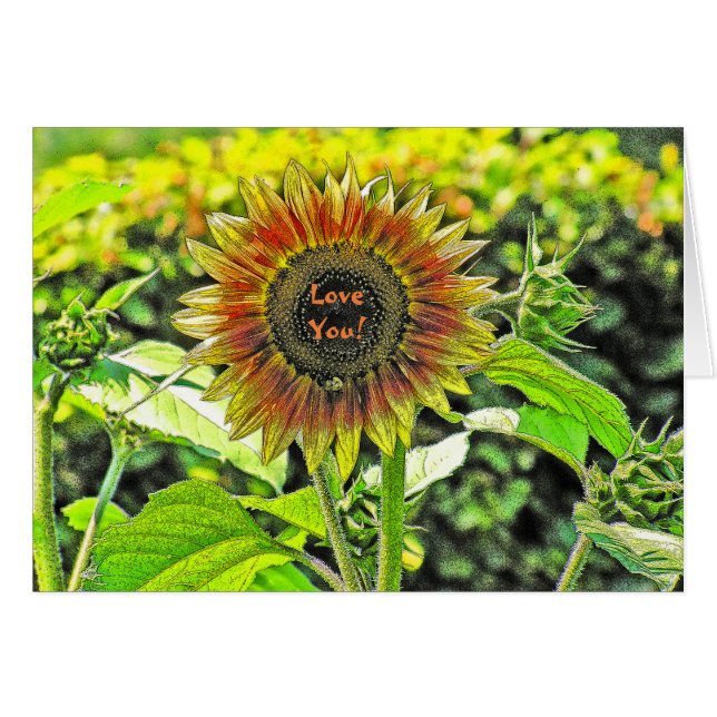 SONNENBLUME/LIEBE SIE!/GREETKARTE (Vorderseite (Horizontal))