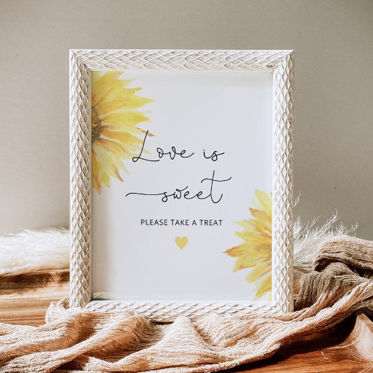 Sonnenblume Liebe süß nehmen Sie eine Leckerei Poster