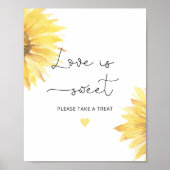 Sonnenblume Liebe süß nehmen Sie eine Leckerei Poster (Vorne)