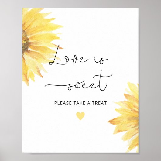 Sonnenblume Liebe süß nehmen Sie eine Leckerei Poster (Vorne)