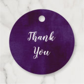 Sonnenblume Lila Blume Vielen Dank Brautparty Geschenkanhänger (Rückseite)