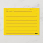 Sonnenblume Lila Damask Rezept Karte für die Bride (Rückseite)