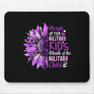 Sonnenblume Lila für militärische Kinder Mousepad