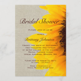 Sonnenblume Linen Rustic Bridal Dusche Einladung