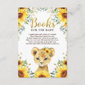 Sonnenblume Lion Cub Babydusche Bücher für Baby Begleitkarte (Vorderseite)