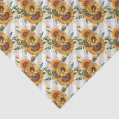 Sonnenblume Lover Bee Honeycomb Muster Seidenpapier (Ausschnitt)