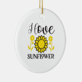 Sonnenblume Lover | I Liebe Sonnenblumen Keramik Ornament (Rechts)