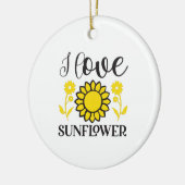 Sonnenblume Lover | I Liebe Sonnenblumen Keramik Ornament (Links)