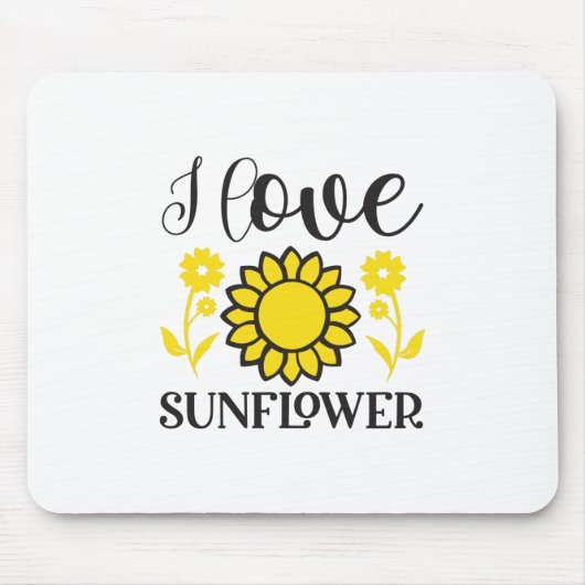 Sonnenblume Lover | I Liebe Sonnenblumen Mousepad (Vorne)