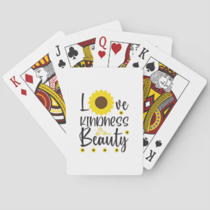 Sonnenblume Lover Liebe Kindness Beauty Spielkarten