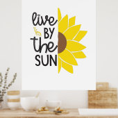 Sonnenblume Lover | Von der Sonne leben Poster (Küche)