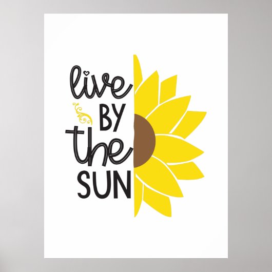 Sonnenblume Lover | Von der Sonne leben Poster (Vorne)