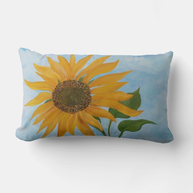 Sonnenblume Lumbar Kissen (Vorderseite)